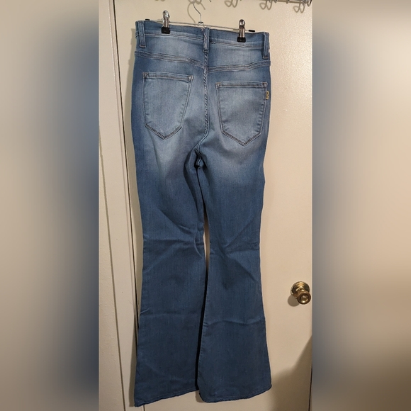 Vibrant Mid Wash Bell Bottom Jeans 13/30 - Picture 2 of 2